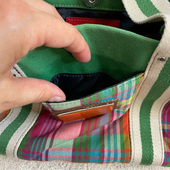 Tommy Hilfiger Plaid Handbag Y2K Preppy Colorful - Picture 10 of 17